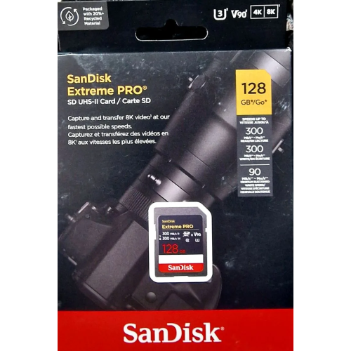 SanDisk Карта памяти SD eXtremePro 300MB/s 128GB