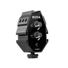 Boya Аудиоадаптер BY-MP4 для смартфонов,DSRL камер, видеокамер 