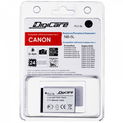 DigiCare Аккумулятор Canon NB-5L