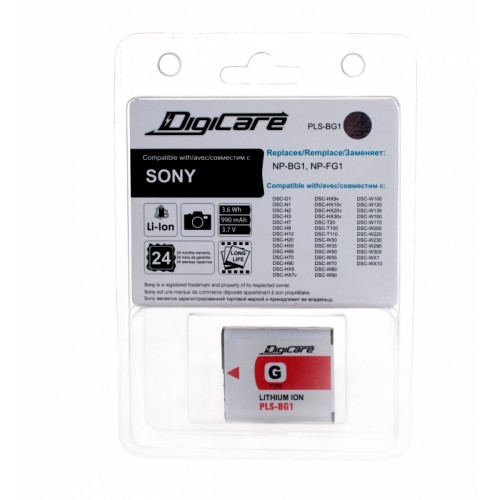 DigiCare Аккумулятор Sony NP-BG1