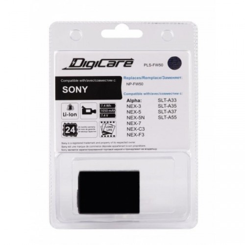 DigiCare Аккумулятор Sony NP-FW50