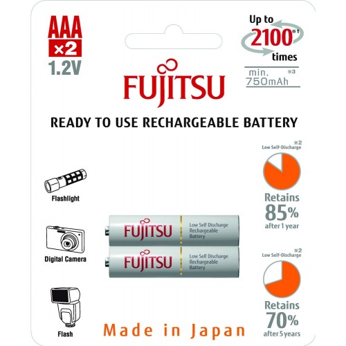 Fujitsu Аккумулятор Ready to use ААА 750 mАh блистер 2 шт