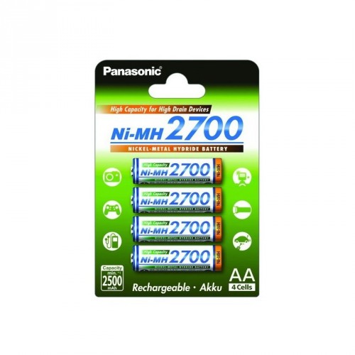 Panasonic Аккумулятор AA 2700 mAh блистер 4шт