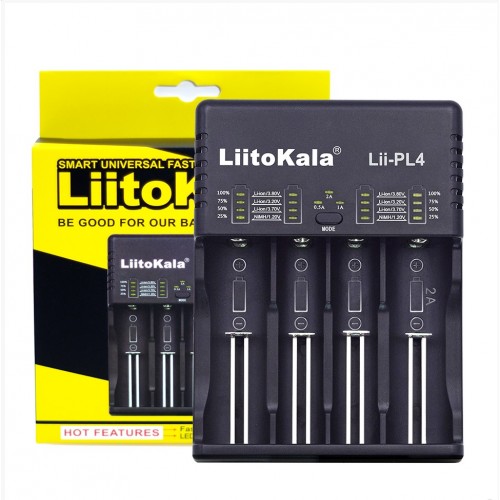 Liitokala Lii-PL4 Зарядный ток 0.5/1/2А, LiIon, LiFe, NiMh, 26650-10440