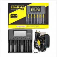 Liitokala Lii-S6 Зар. ток 0.5/2А, LiIon, LiFe, NiMh, 26650-10440 авт. опр. полярности