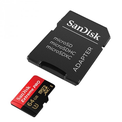SanDisk Карта памяти microSD eXtremePro 95MB/s 64GB + SD Adapter