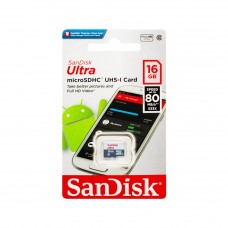 SanDisk Карта памяти microSD Ultra 80MB/s 16GB