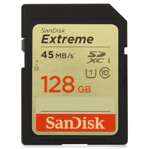 SanDisk Карта памяти SD eXtreme 45MB/s 128GB